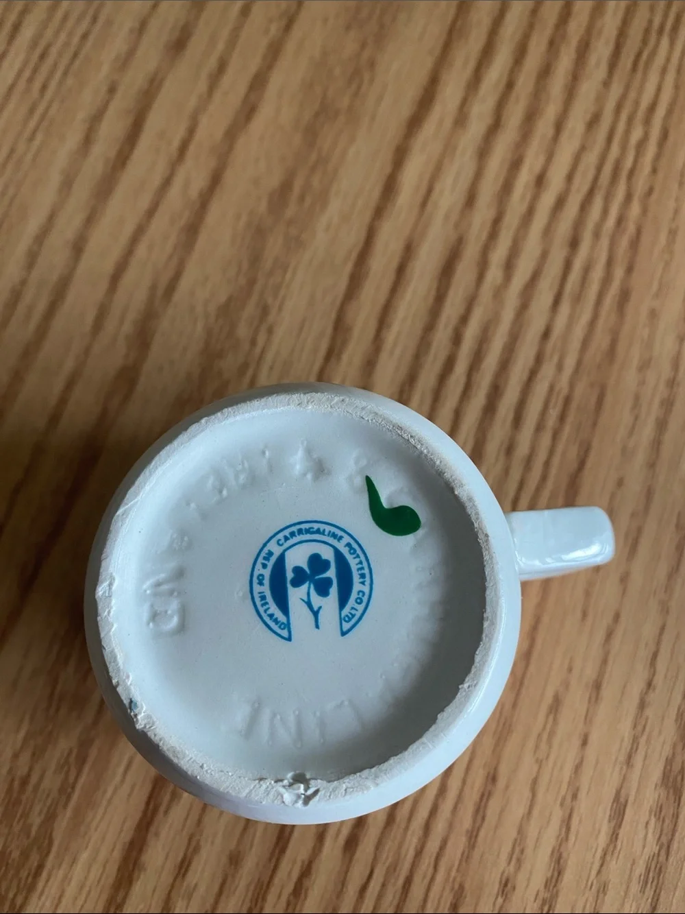 Carrigaline Pottery Shamrock Mug Vintage
